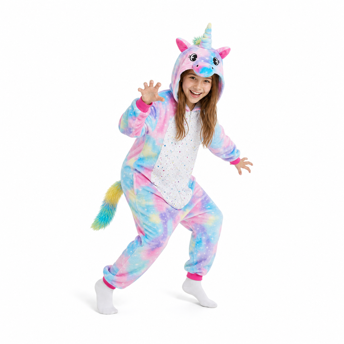 Pink Blue Cloud Unicorn Kigurumi Onesie product detail 3