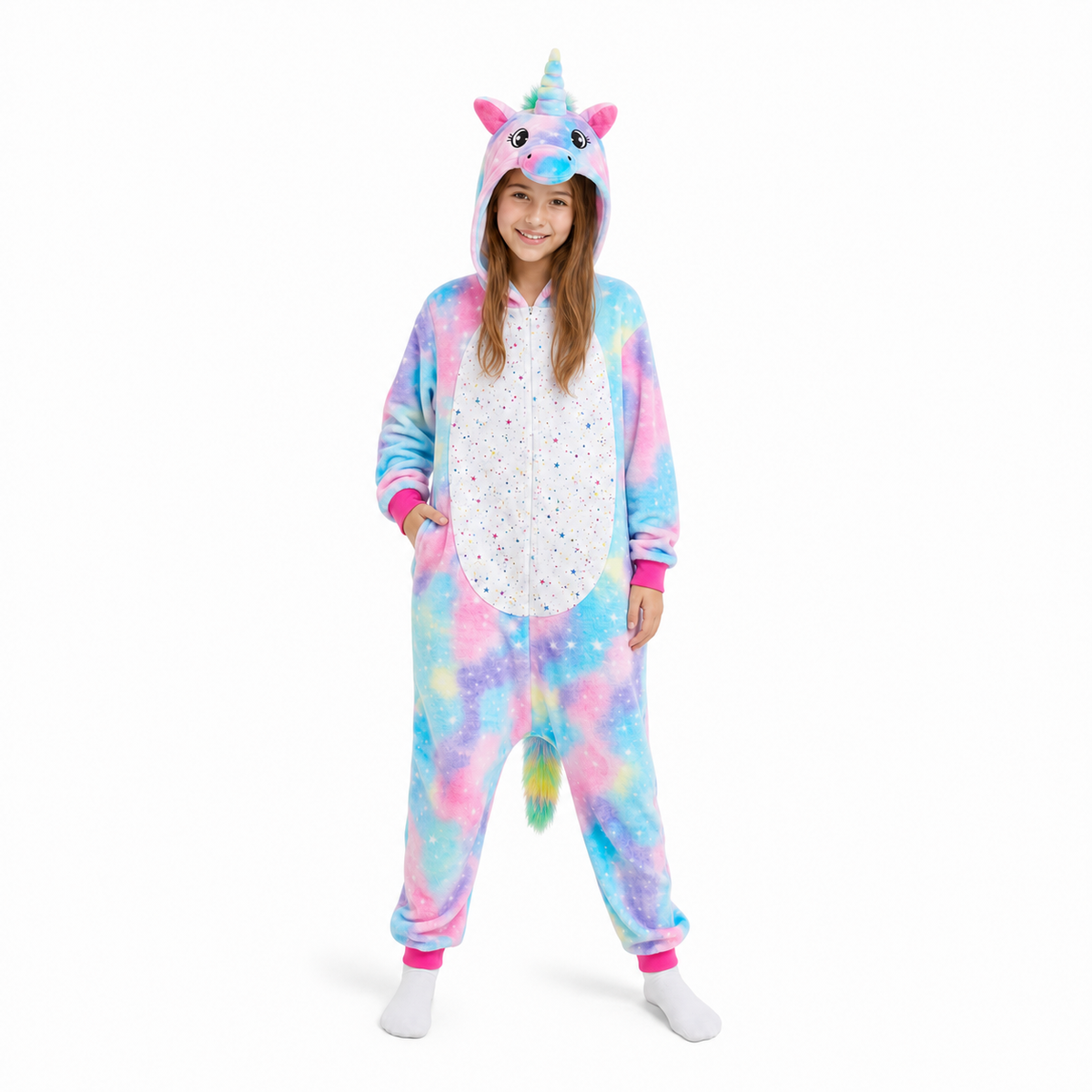 Pink Blue Cloud Unicorn Kigurumi Onesie product detail 4