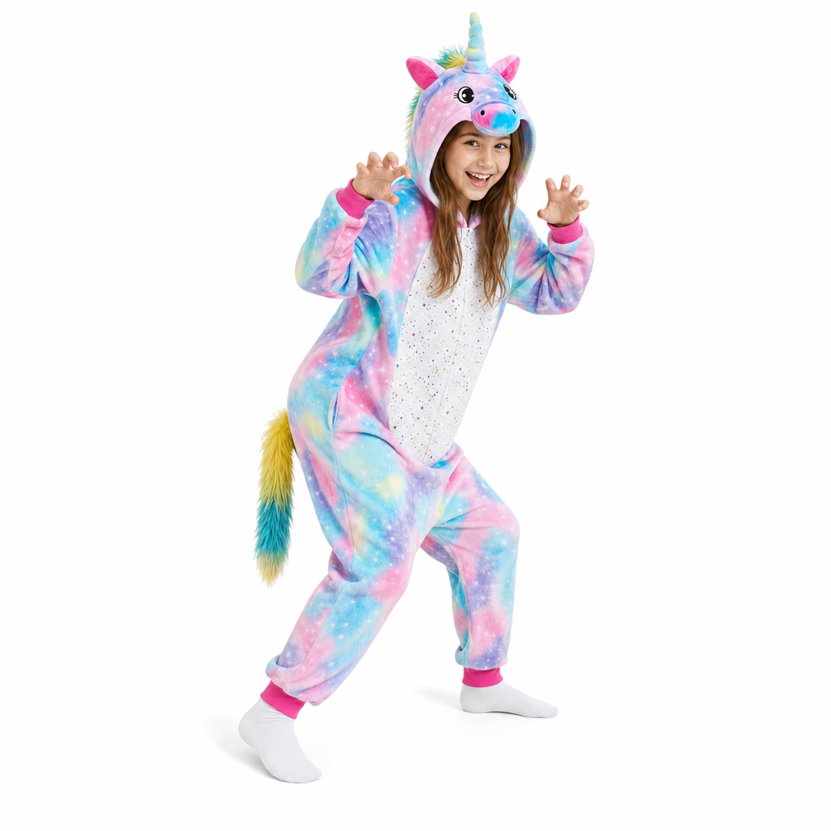 Pink Blue Cloud Unicorn Kigurumi Onesie product detail 6