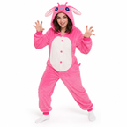 Pink Long-Eared Alien Kigurumi Onesie hero image