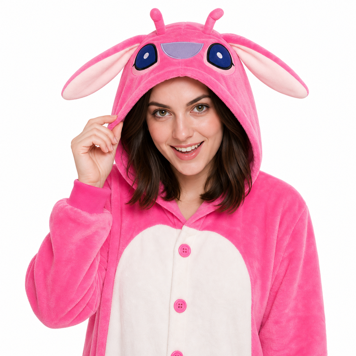 Pink Long-Eared Alien Kigurumi Onesie product detail 2