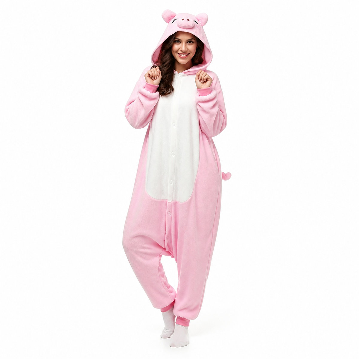 Pink Pig Kigurumi Onesie - hero
