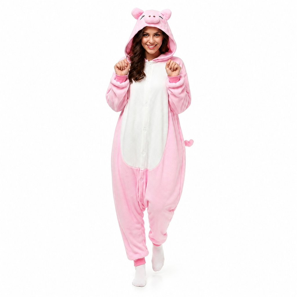 Pink Pig Kigurumi Onesie - product detail