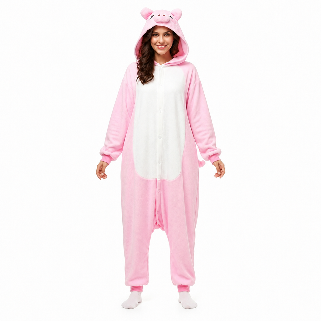 Pink Pig Kigurumi Onesie - product detail