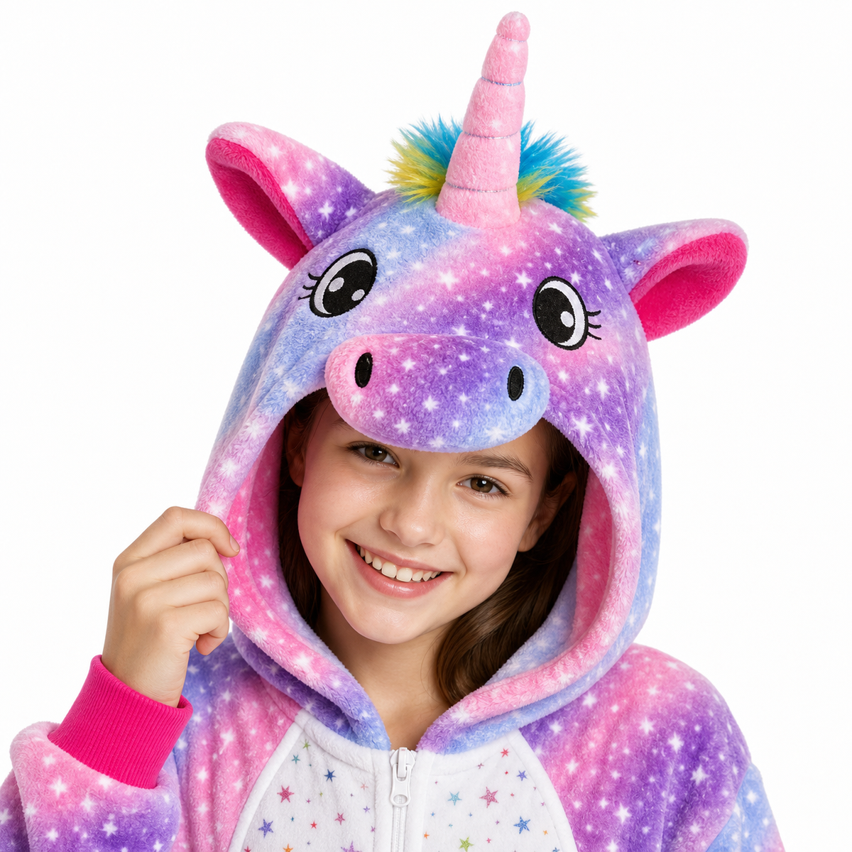 Pink Purple Galaxy Unicorn Kigurumi Onesie product detail 2
