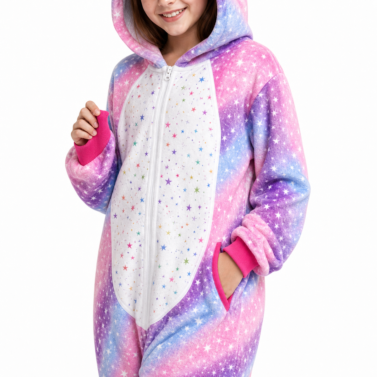 Pink Purple Galaxy Unicorn Kigurumi Onesie product detail 5