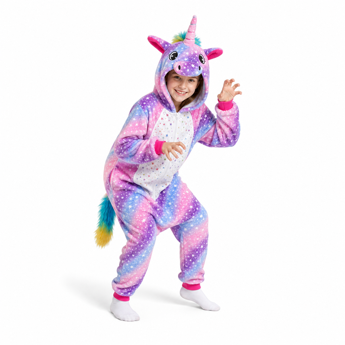 Pink Purple Galaxy Unicorn Kigurumi Onesie product detail 6
