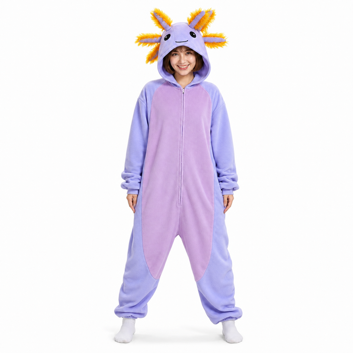 Purple Orange Axolotl Kigurumi Onesie - product detail