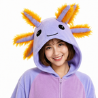 Purple Orange Axolotl Kigurumi Onesie - product detail