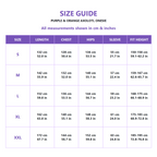 Purple Orange Axolotl Kigurumi Onesie - size guide
