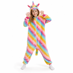Rainbow Stripe Unicorn Kigurumi Onesie hero image