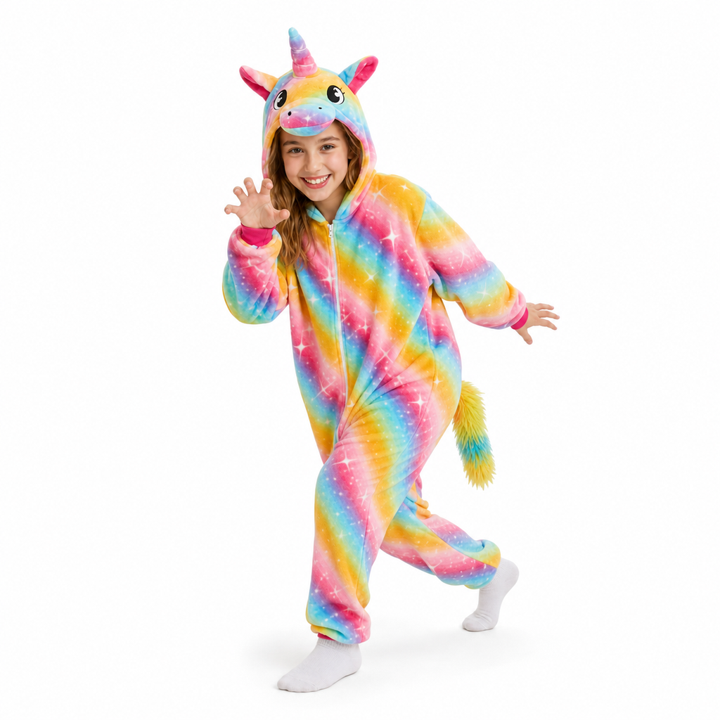 Rainbow Stripe Unicorn Kigurumi Onesie product detail 3
