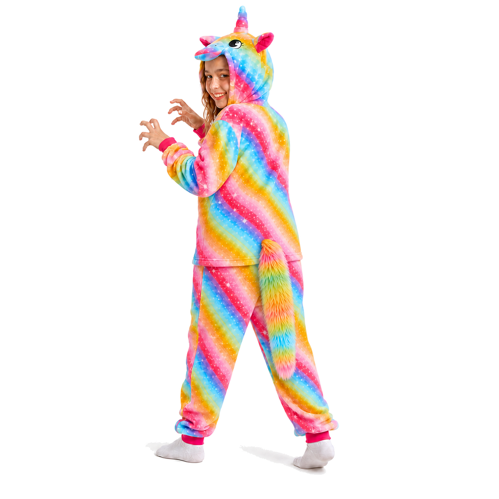 Rainbow Stripe Unicorn Kigurumi Onesie product detail 6
