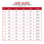 Red Monster Kigurumi Onesie - size guide