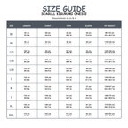 Seagull Kigurumi Onesie - size guide