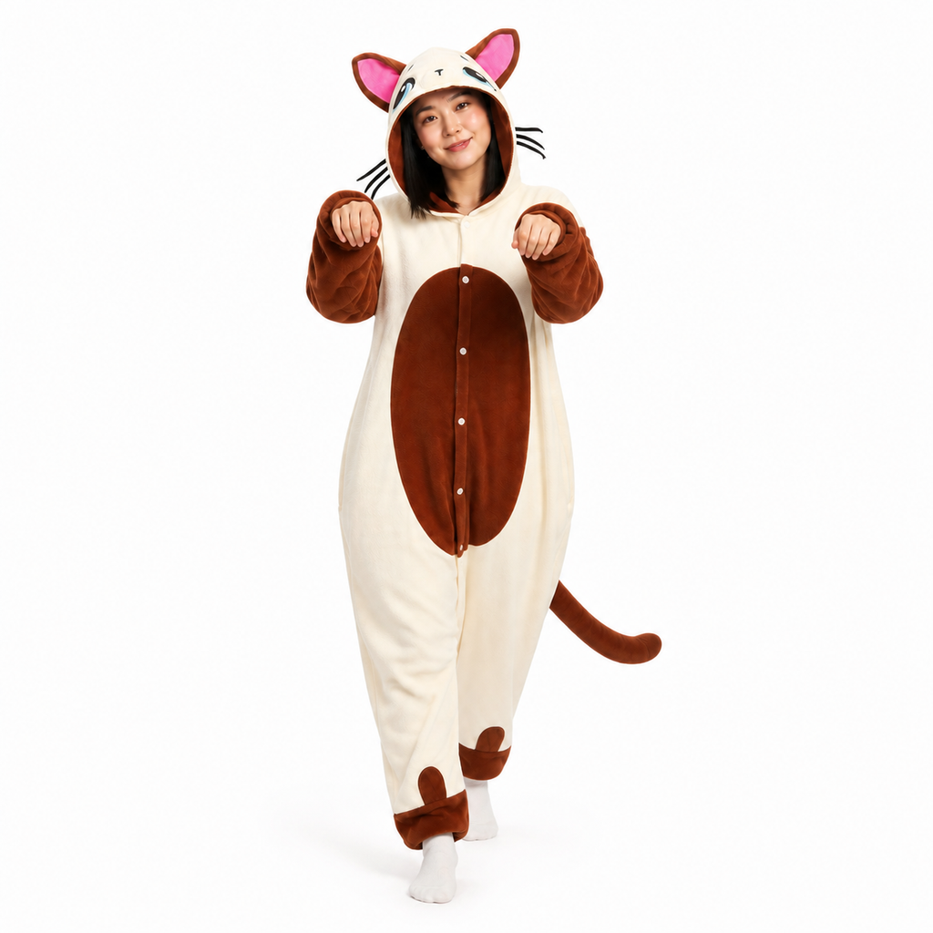 Siamese Cat Kigurumi Onesie - product detail