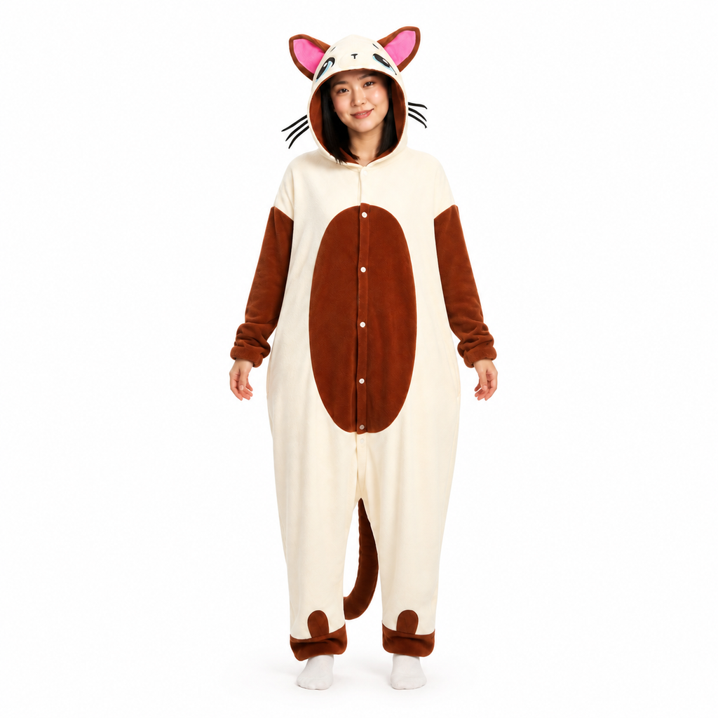 Siamese Cat Kigurumi Onesie - product detail