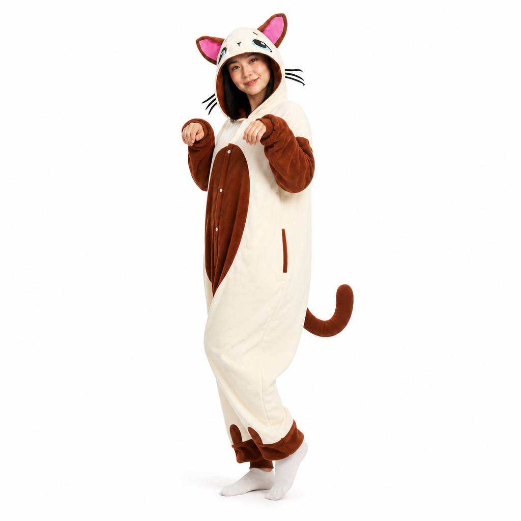 Siamese Cat Kigurumi Onesie - product detail