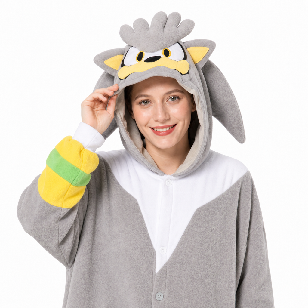 Silver the Hedgehog Kigurumi Onesie product detail 2
