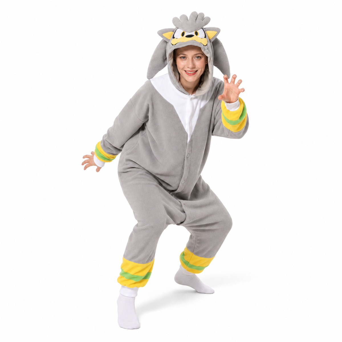 Silver the Hedgehog Kigurumi Onesie product detail 3