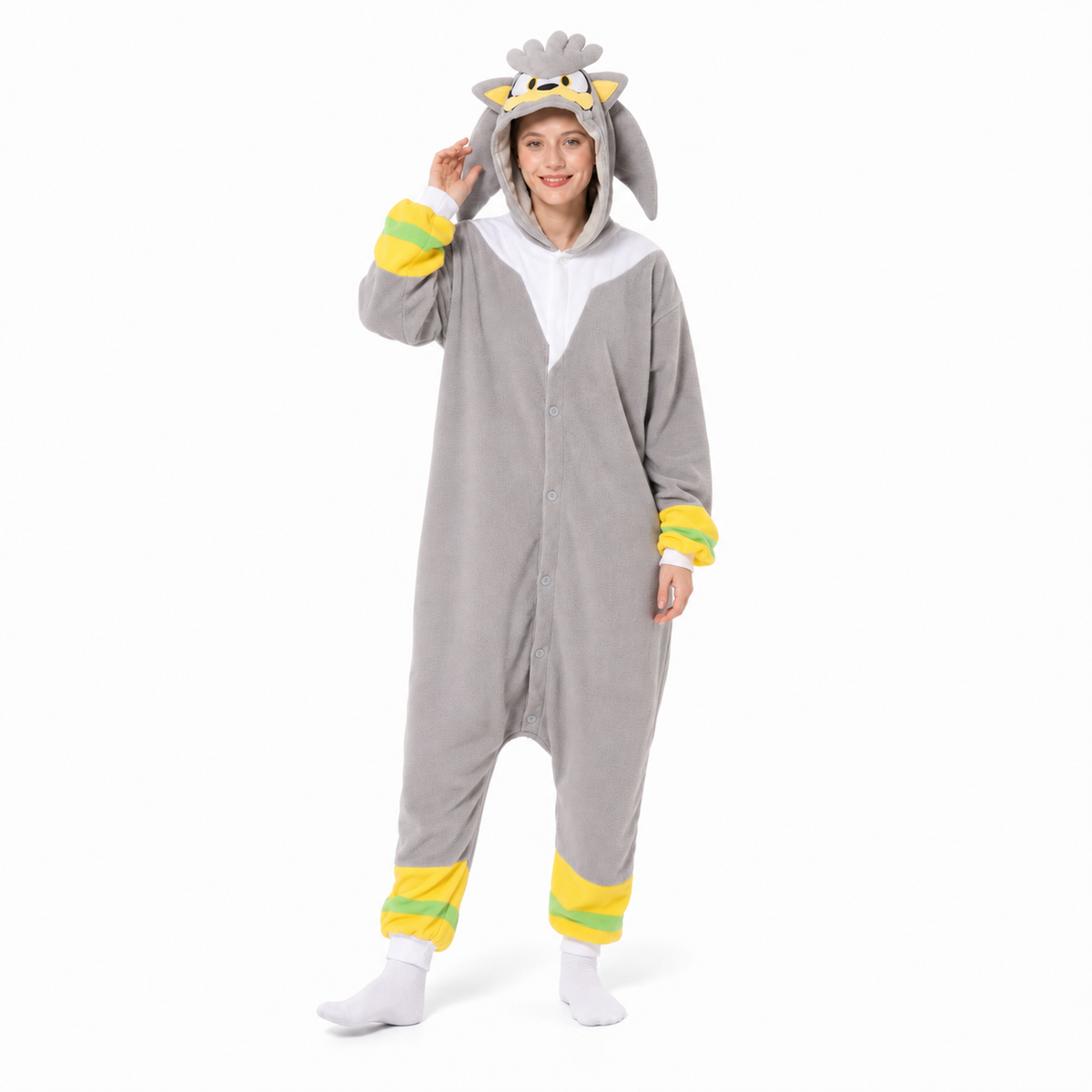 Silver the Hedgehog Kigurumi Onesie product detail 4