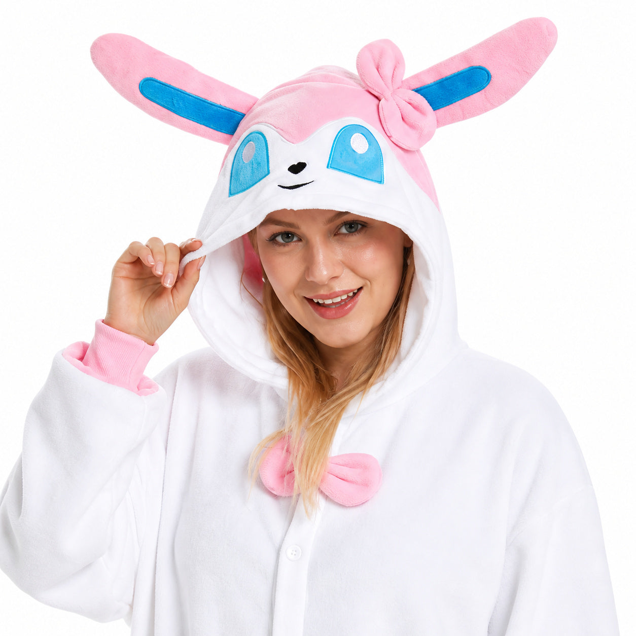 Sylveon Kigurumi Onesie — 02-hood-face-closeup.jpg