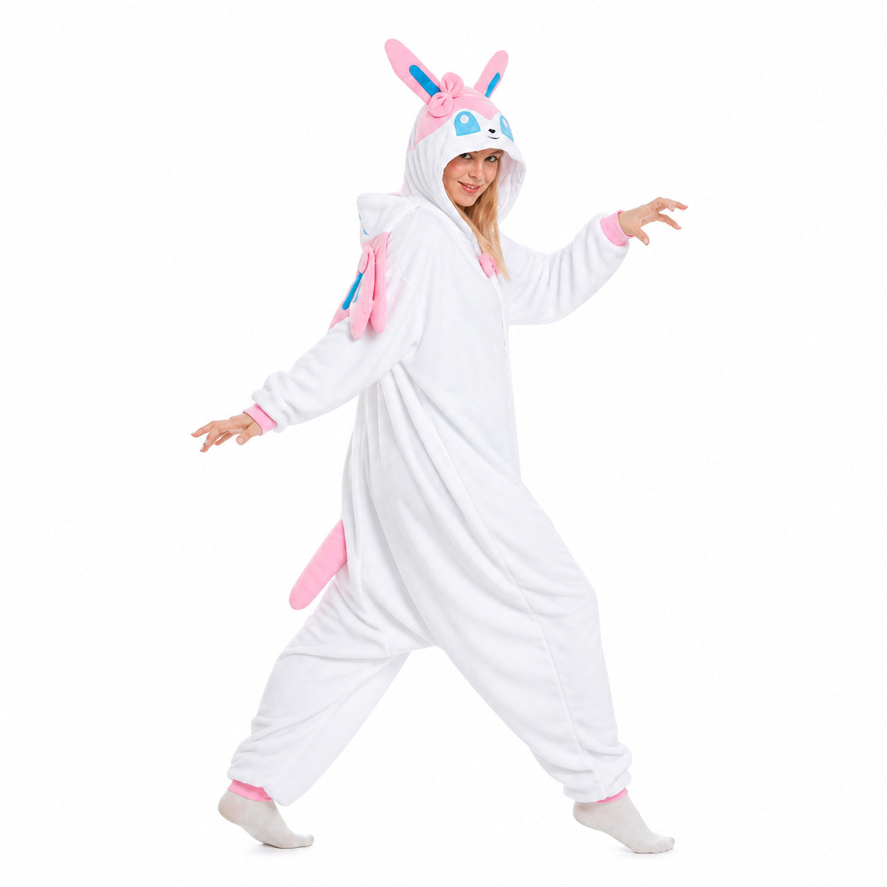 Sylveon Kigurumi Onesie — 06-side-clawing.jpg