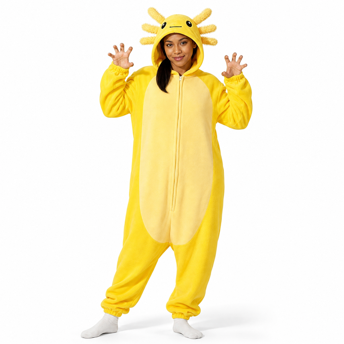 Yellow Axolotl Kigurumi Onesie - hero