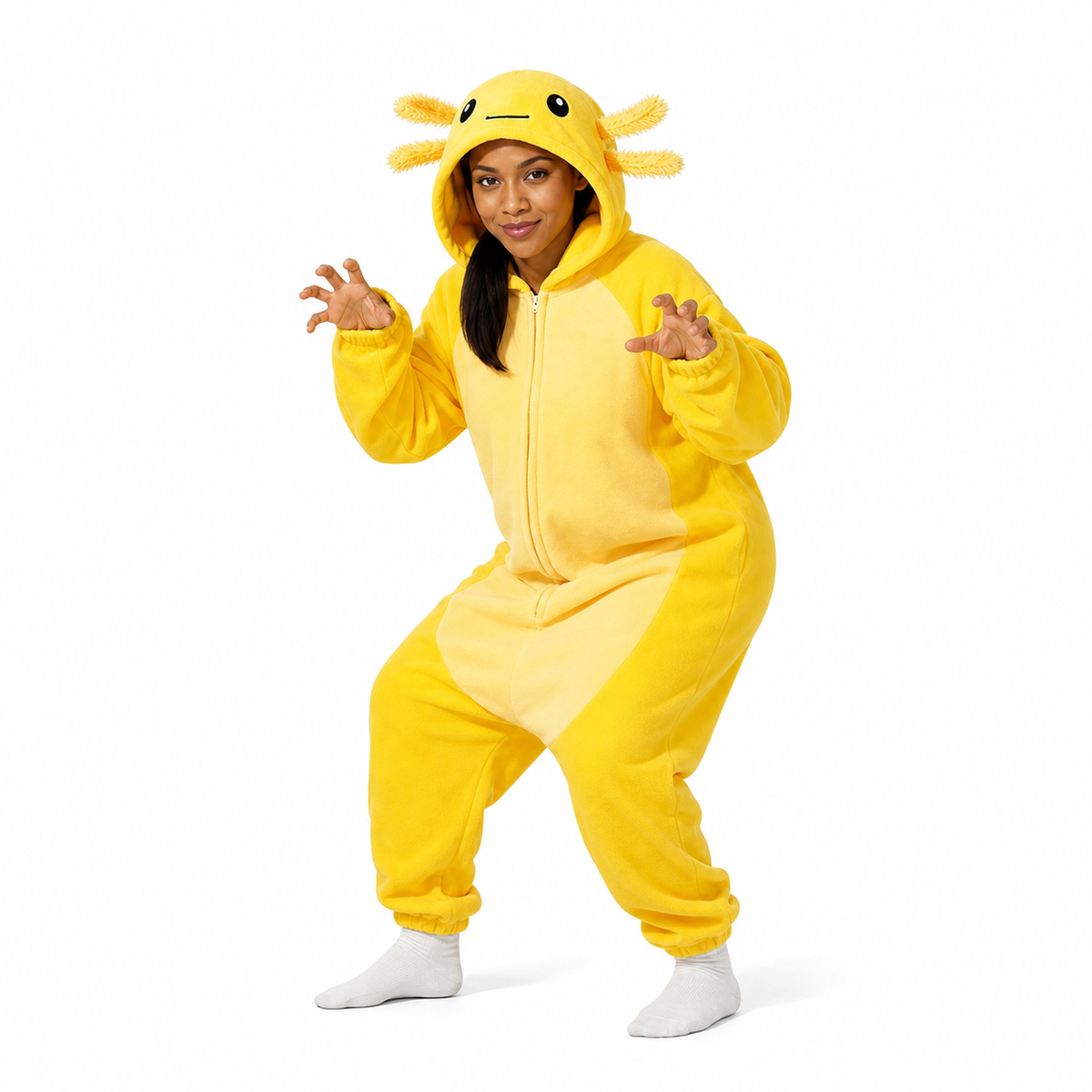 Yellow Axolotl Kigurumi Onesie - product detail