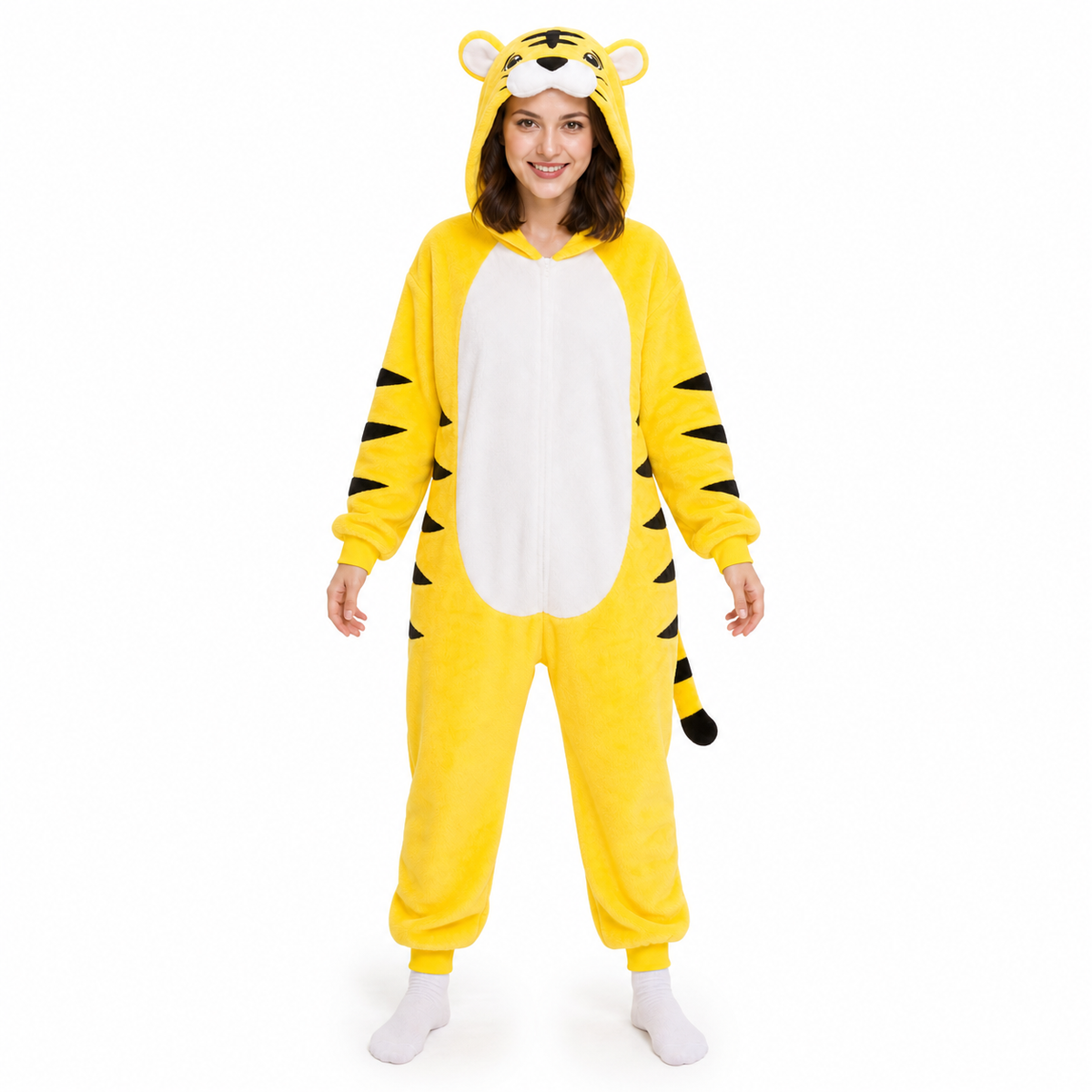 Yellow Cartoon Tiger Kigurumi Onesie product detail 4