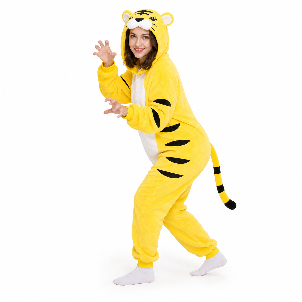 Yellow Cartoon Tiger Kigurumi Onesie product detail 6
