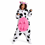 Zip Front Cow Kigurumi Onesie - hero