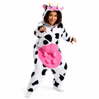 Zip Front Cow Kigurumi Onesie - product detail