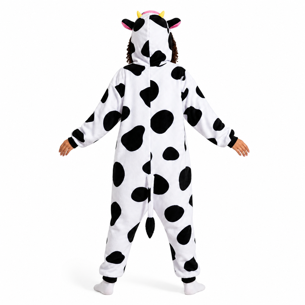 Zip Front Cow Kigurumi Onesie - product detail